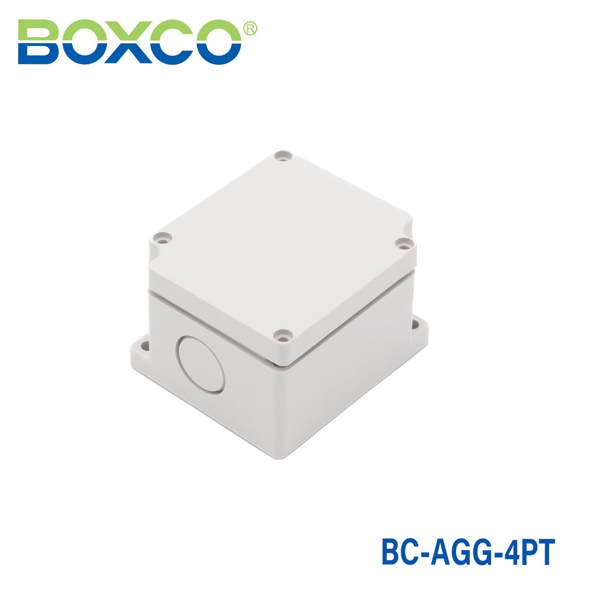 Boxco Terminal Box 4-pole 2.17 x 3.58 x 1.69 Inches(55 x 91 x 43mm) IP67, IK08, ABS, Grey Cover