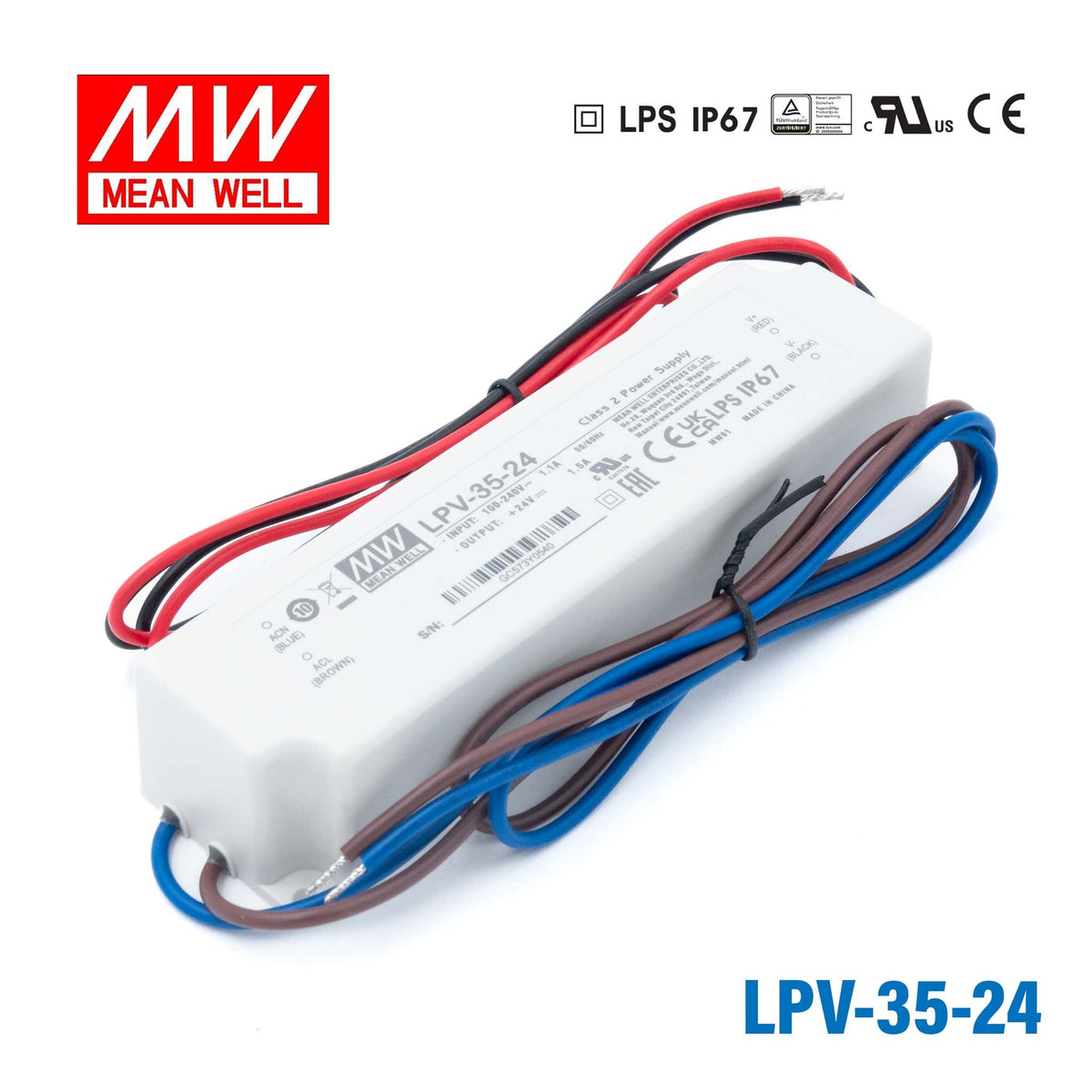 Mean Well LPV Series LED Power Supply 24V (20~150W)