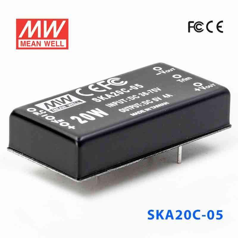 Mean Well SKA20C-05 DC-DC Converter - 20W - 36~75V in 5V out 4A