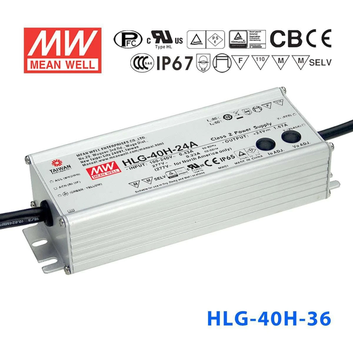 Mean Well HLG-40H-36 Power Supply 40W 36V