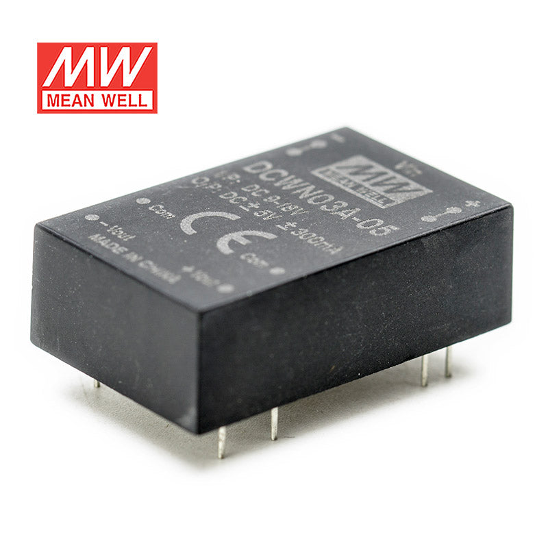 Mean Well DCWN03A-05 DC-DC Converter - 3W 9~18V DC in 5V out 600mA