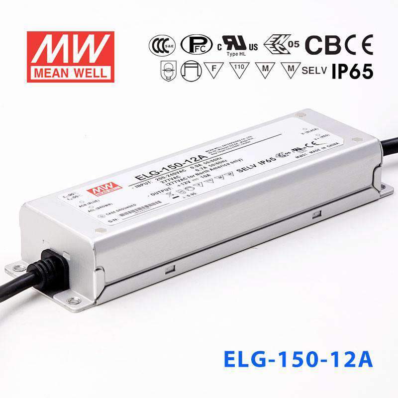 Mean Well ELG-150-12A Power Supply 120W 12V - Adjustable 10A