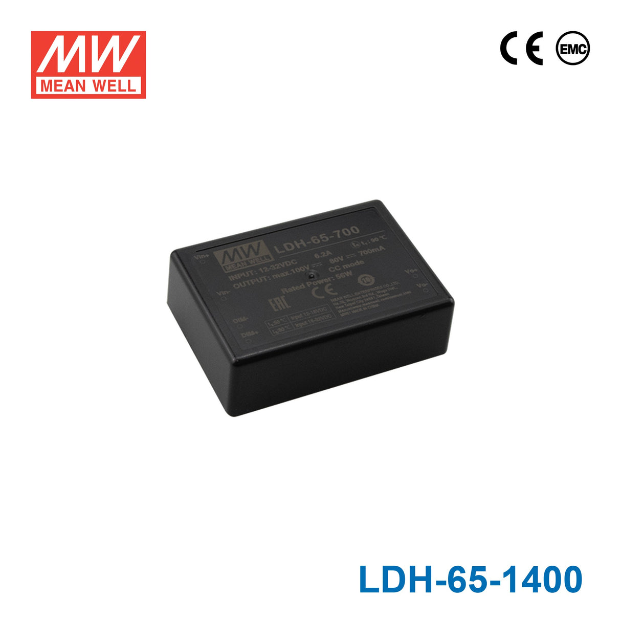 Mean Well LDH DC/DC LED Driver CC 1400mA - Step-up
