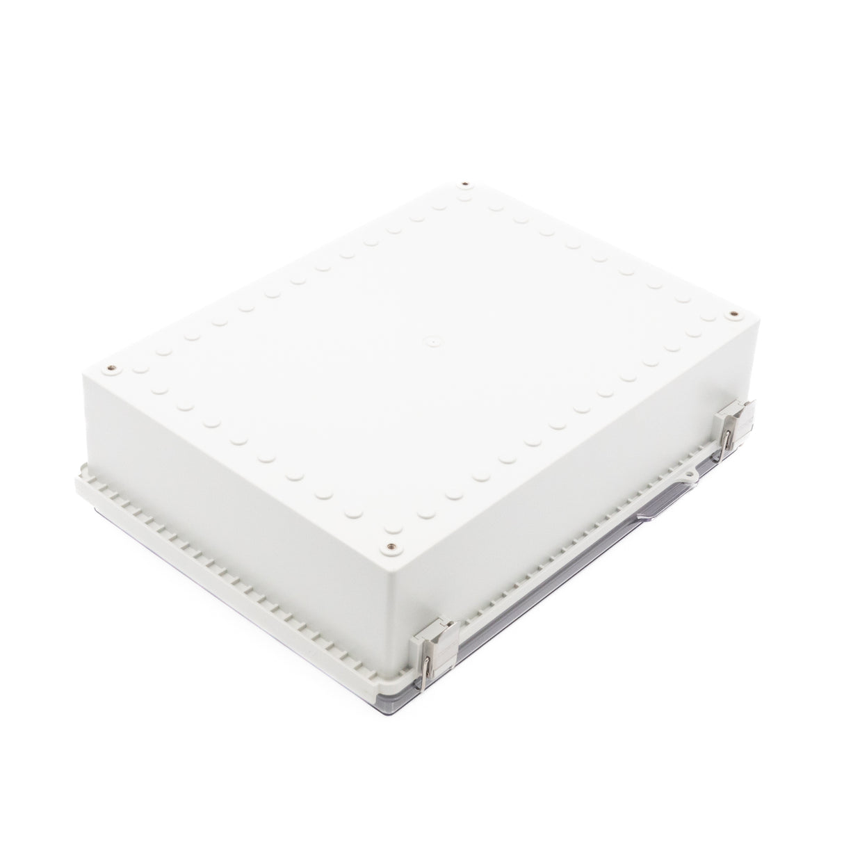Boxco P-Series 11.81 x 15.75 x 4.72 inches(300 x 400 x 120mm) Plastic Enclosure, IP67, IK08, PC, Transparent Cover, Molded Hinge and Latch Type - PHOTO 3