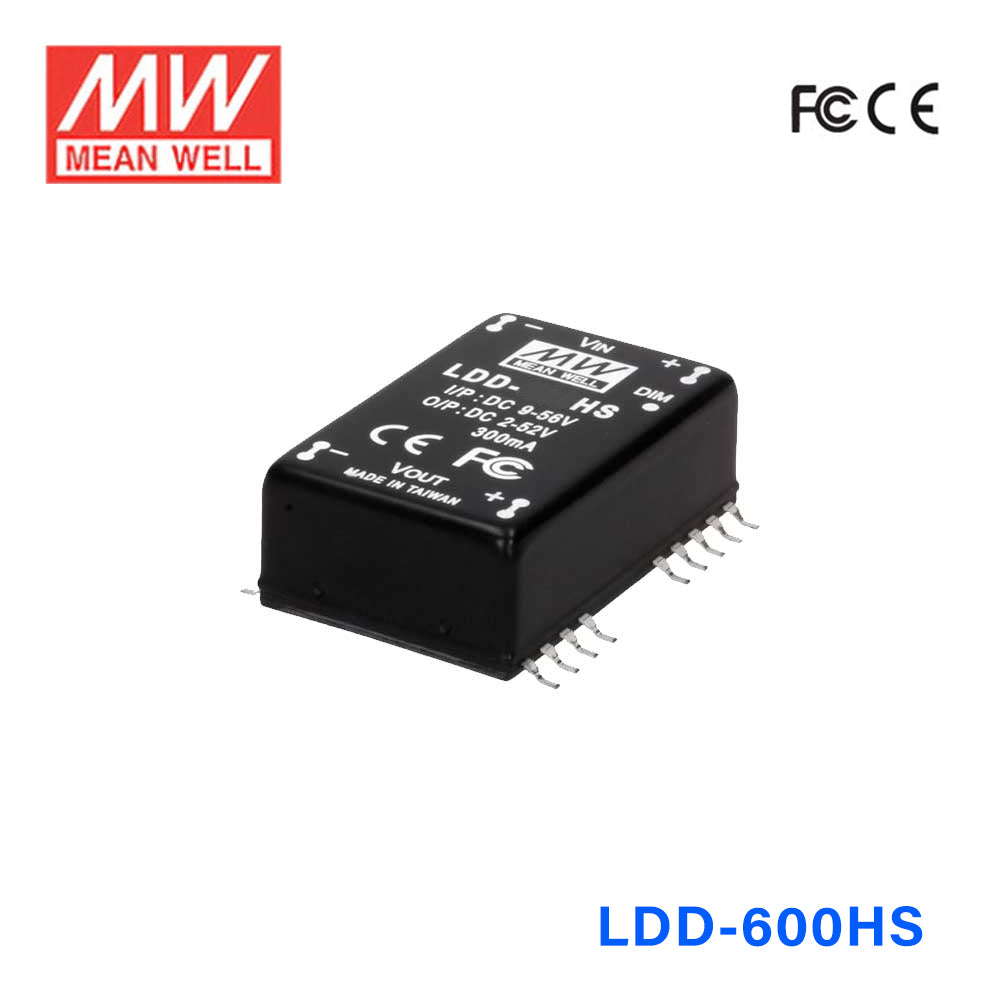 Mean Well LDD-600HS DC/DC LED Driver CC 600mA - Step-down