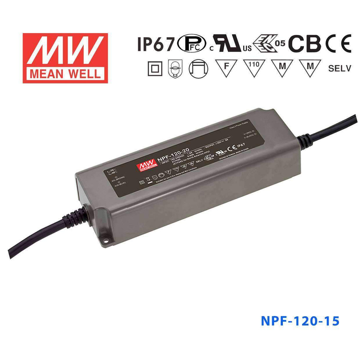 Mean Well NPF-120-15 Power Supply 120W 15V