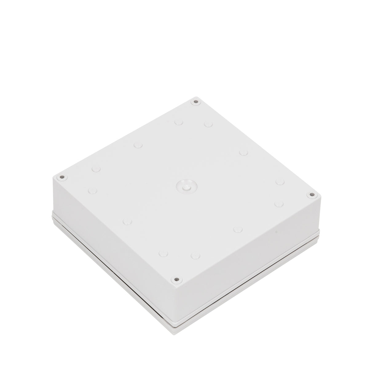 Boxco M-Series 7.09 x 7.09 x 2.36 Inches(180 x 180 x 60mm) Plastic Enclosure, IP67, IK08, PC, Grey Cover, Screw Type - PHOTO 1