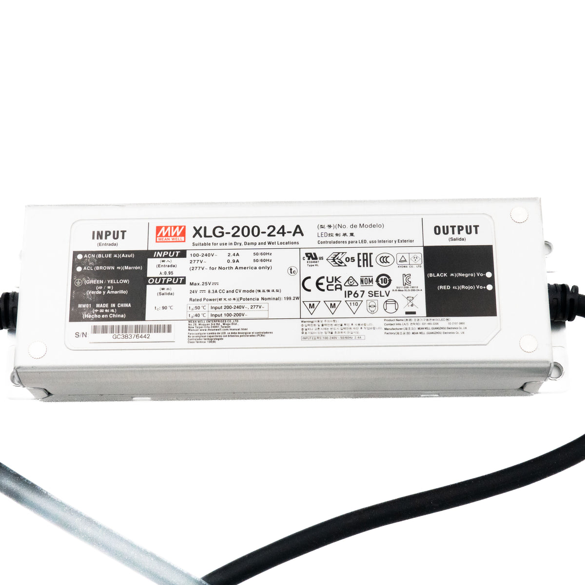 Mean Well XLG-200-24-A Power Supply 200W 24V - Adjustable 8.3A - PHOTO 1
