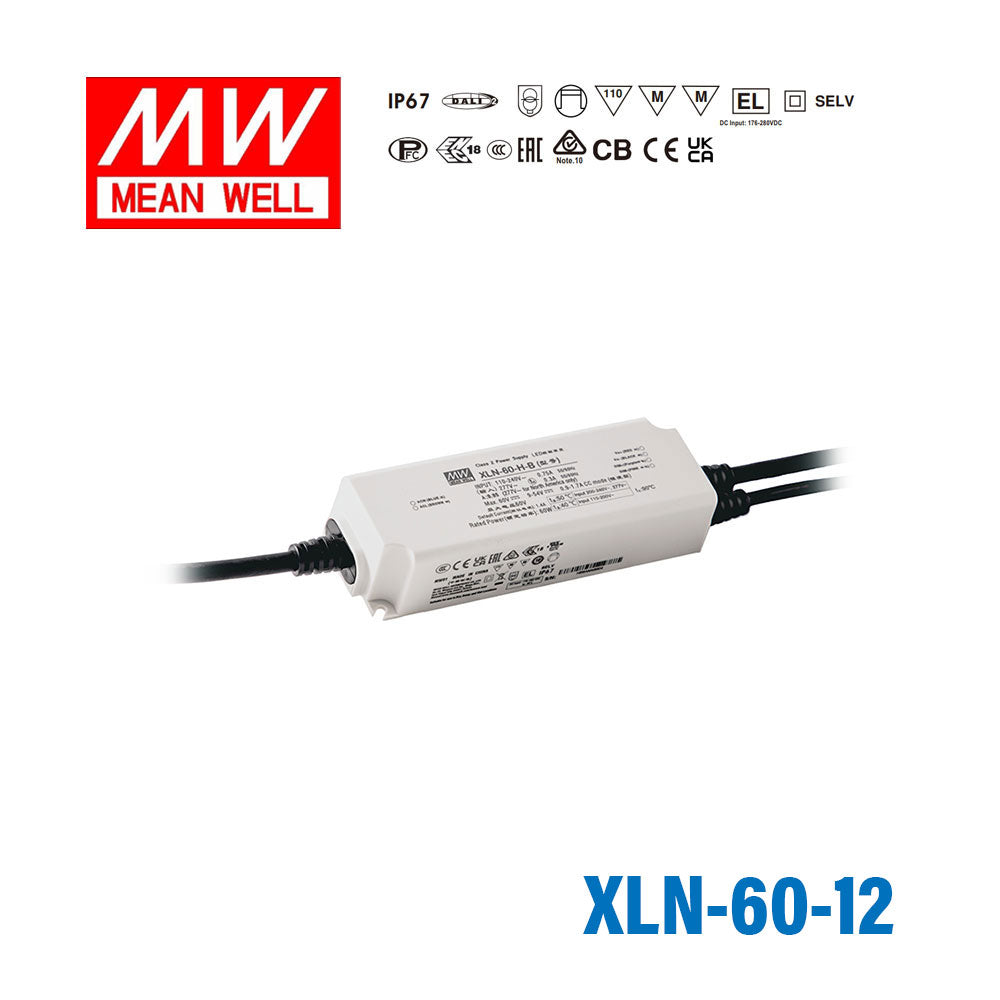 Mean Well XLN-60-12 LED Driver 60W 12V IP67
