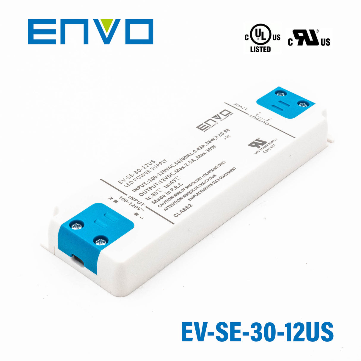 ENVO EV-SE-30-12US LED Driver 30W 12V 2.5A