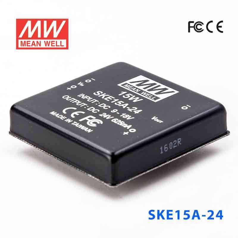 Mean Well SKE15A-24 DC-DC Converter - 15W - 9~18V in 24V out 625mA