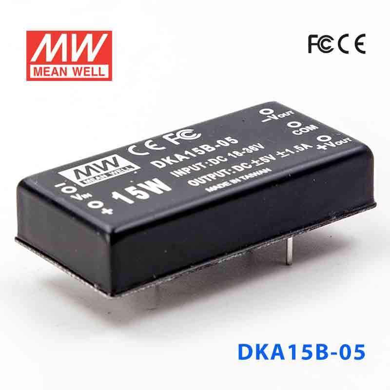 Mean Well DKA15B-05 DC-DC Converter - 15W - 18~36V in ±5V out 1.5A