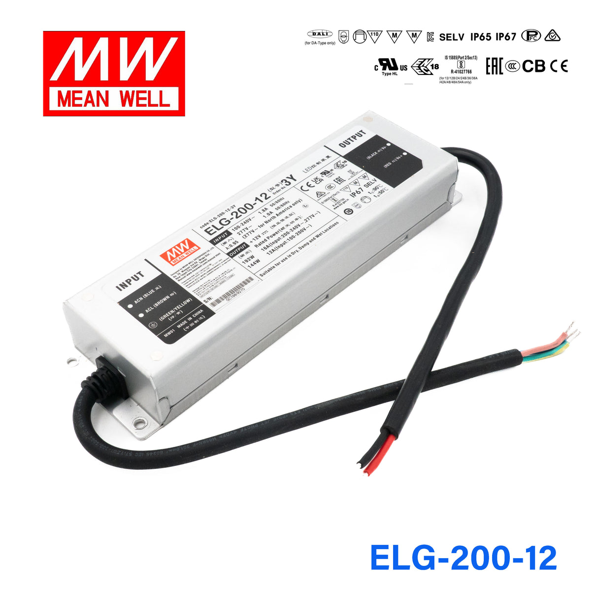 Mean Well ELG-200-12 Power Supply 192W 12V