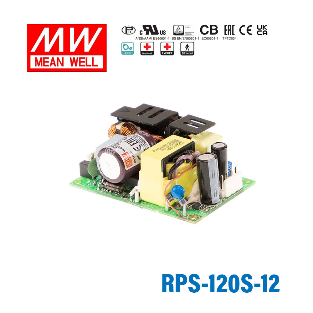 Mean Well RPS-120S-12 Green Power Supply W 12V 9.5A - Medical Power Supply