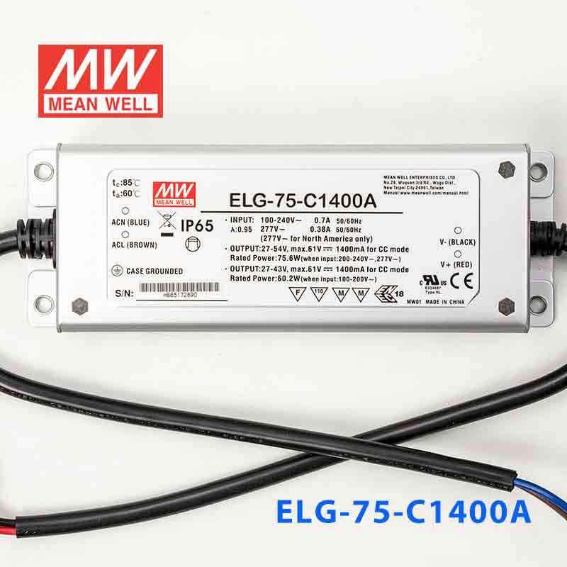 Mean Well ELG-75-C1400A Power Supply 75W 1400mA - Adjustable - PHOTO 2