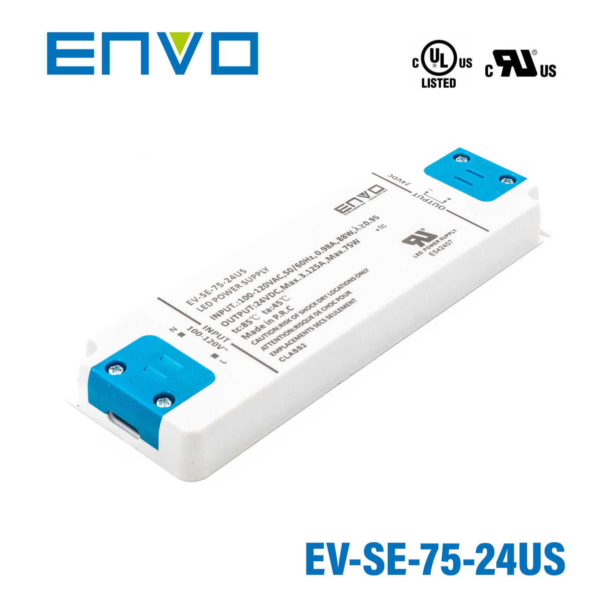 ENVO EV-SE-75-24US LED Driver 75W 24V 3.125A