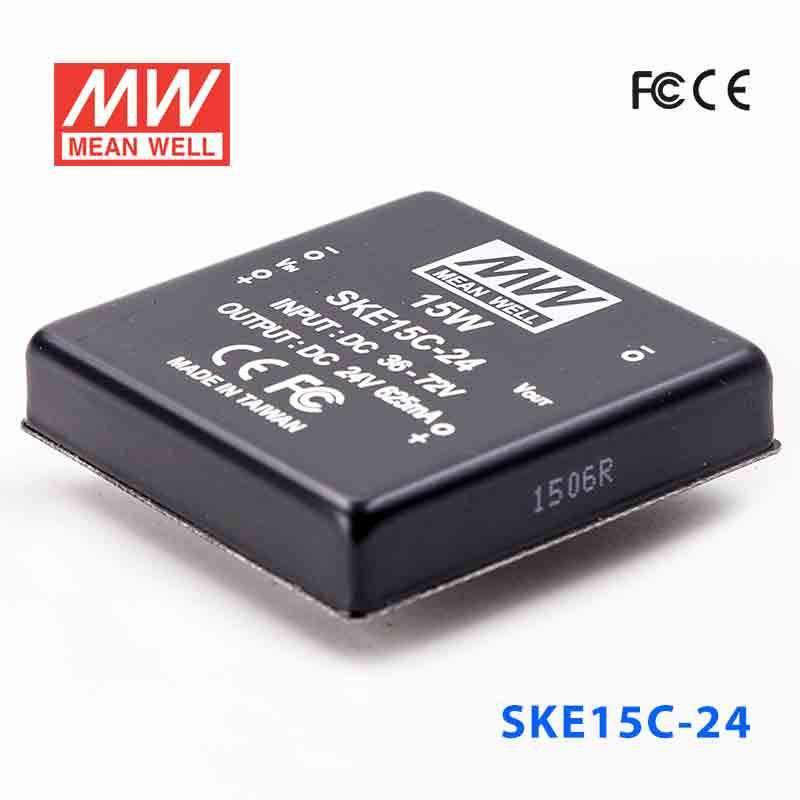 Mean Well SKE15C-24 DC-DC Converter - 15W - 36~72V in 24V out 625mA