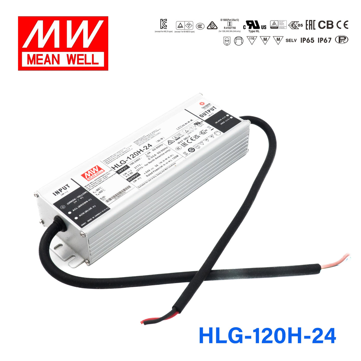 Mean Well HLG Series LED Power Supply 24V (40~150W)