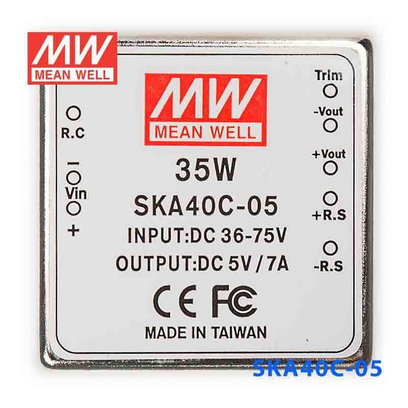 Mean Well SKA40C-05 DC-DC Converter - 35W - 36~75V in 5V out 7A - PHOTO 2