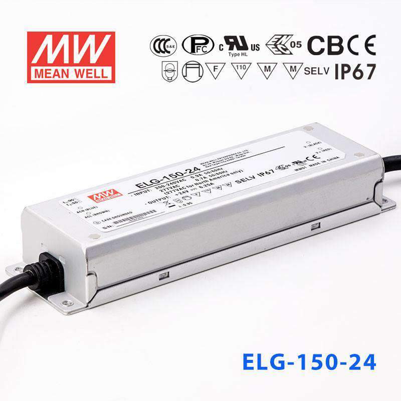 Mean Well ELG-150-24AB Power Supply 150W 24V - Adjustable and Dimmable