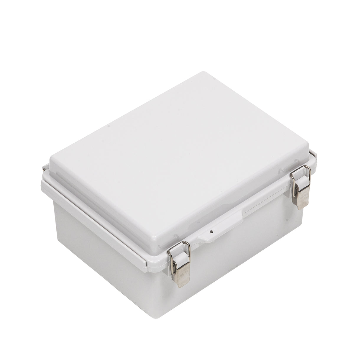 Boxco P-Series 6.69 x 8.66 x 4.33 Inches(170 x 220 x 110mm) Plastic Enclosure, IP67, IK08, ABS, Grey Cover, Molded Hinge and Latch Type - PHOTO 1