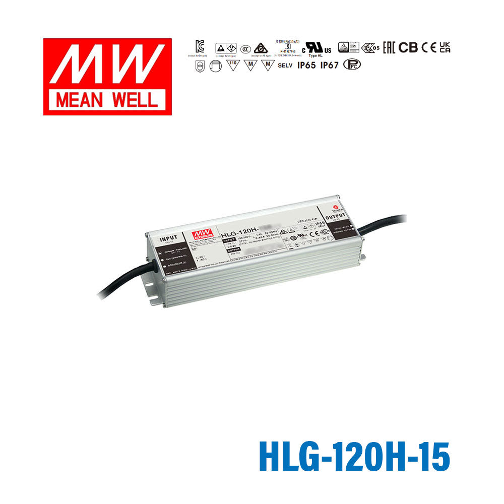 Mean Well HLG-120H-15 Power Supply 120W 15V 8A