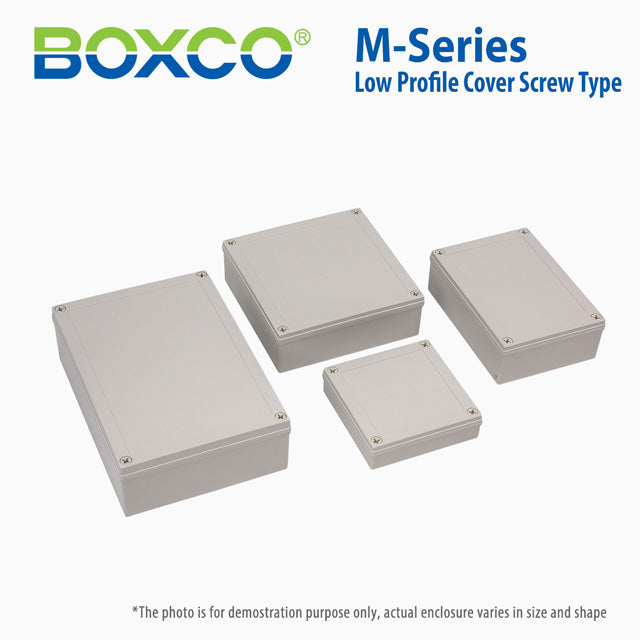 Boxco M-Series 3.15 x 5.12 x 4.92 Inches(80 x 130 x 125mm) Plastic Enclosure, IP67, IK08, PC, Transparent Cover, Screw Type