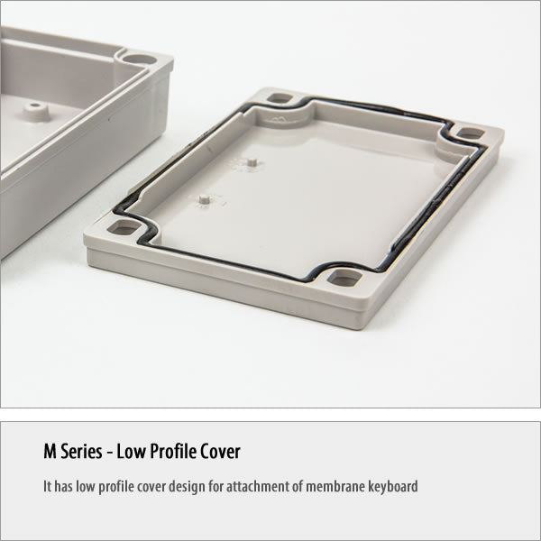 Boxco M-Series 3.15 x 5.12 x 4.92 Inches(80 x 130 x 125mm) Plastic Enclosure, IP67, IK08, ABS, Transparent Cover, Screw Type