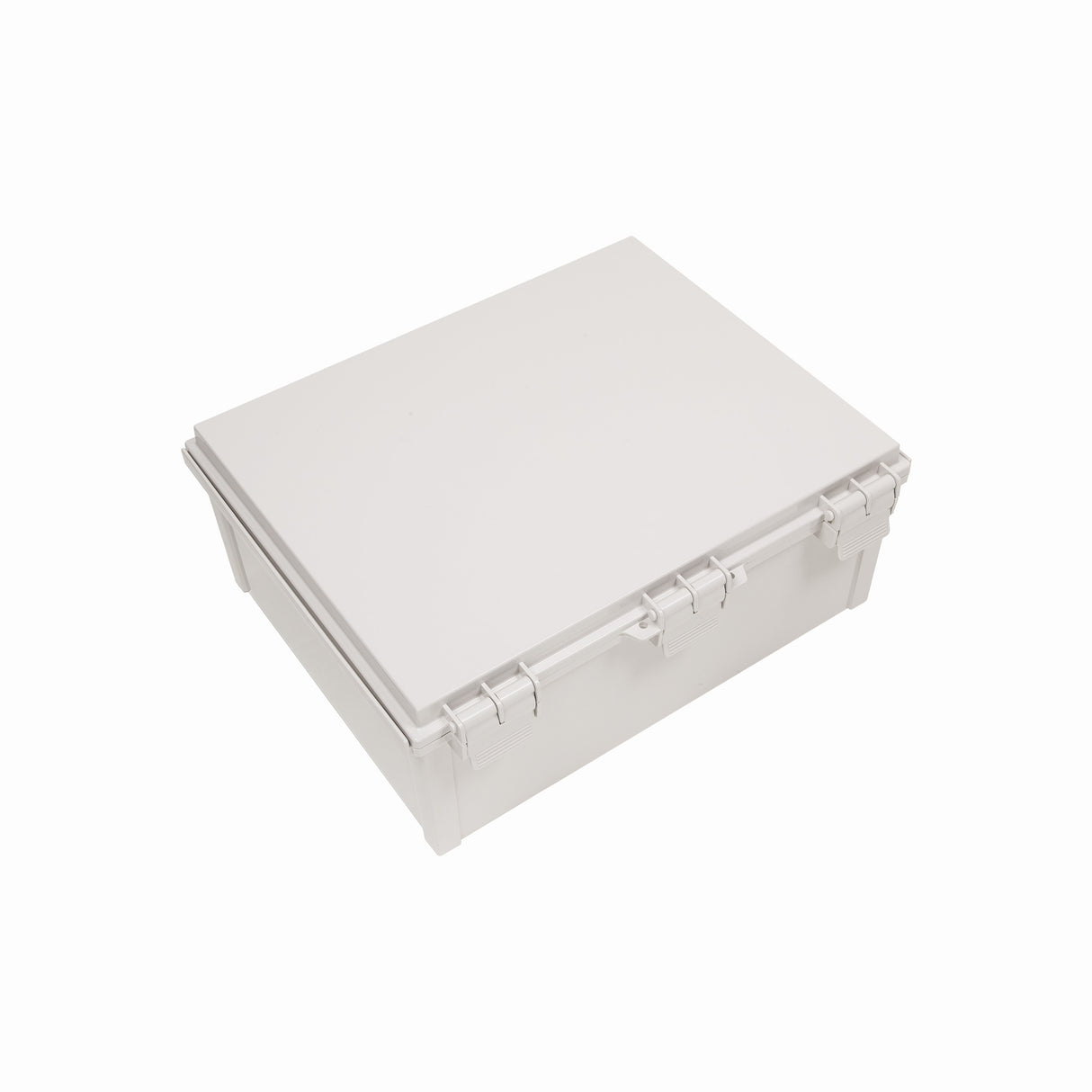 Boxco Q-Series 15.75 x 19.69 x 7.87 Inches(400 x 500 x 200mm) Plastic Enclosure, IP67, IK08, PC, Grey Cover, Plastic Hinge and Latch Type - PHOTO 1