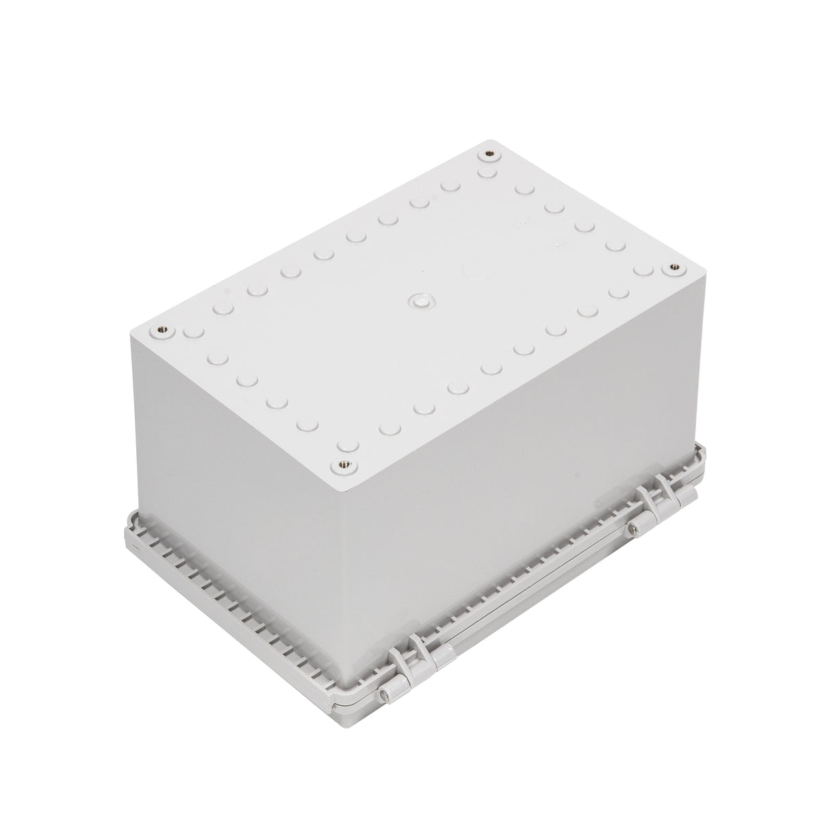 Boxco P-Series 7.87 x 11.81 x 7.09 Inches(200 x 300 x 180mm) Plastic Enclosure, IP67, IK08, ABS, Grey Cover, Molded Hinge and Latch Type