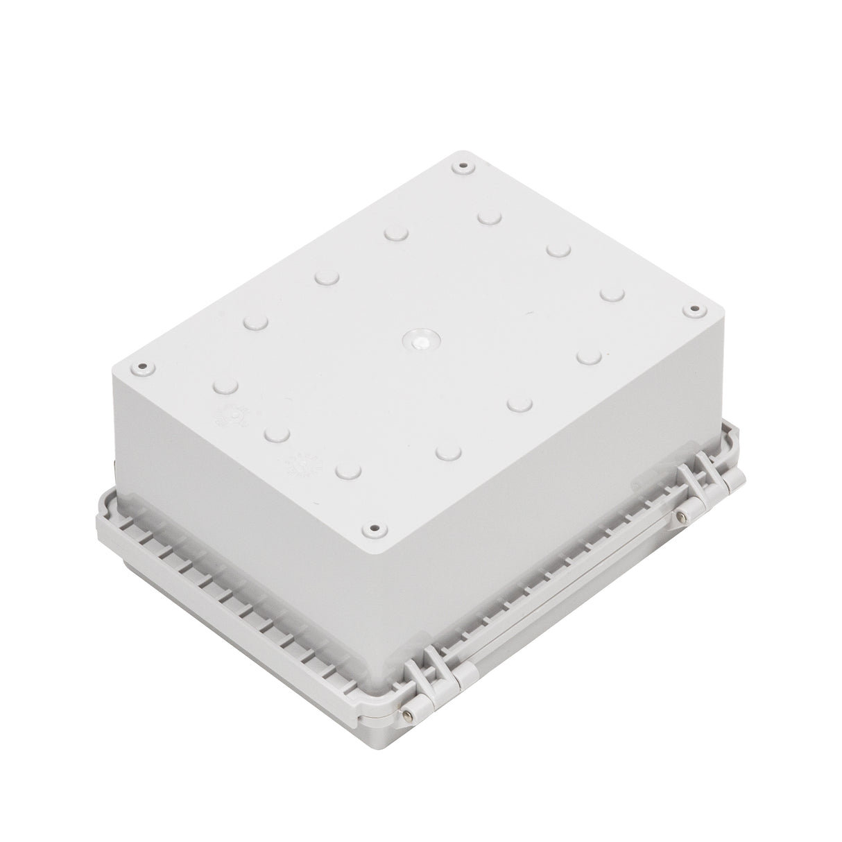 Boxco P-Series 6.69 x 8.66 x 4.33 Inches(170 x 220 x 110mm) Plastic Enclosure, IP67, IK08, ABS, Grey Cover, Molded Hinge and Latch Type