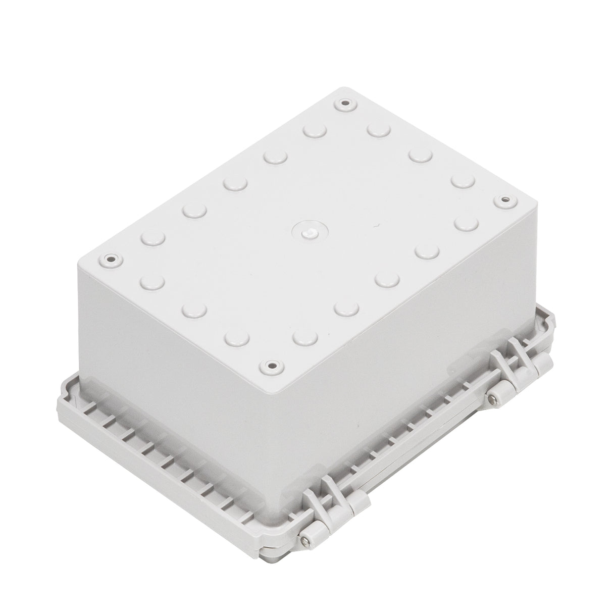 Boxco P-Series 5.31 x 7.28 x 3.94 Inches(135 x 185 x 100mm) Plastic Enclosure, IP67, IK08, ABS, Grey Cover, Molded Hinge and Latch Type