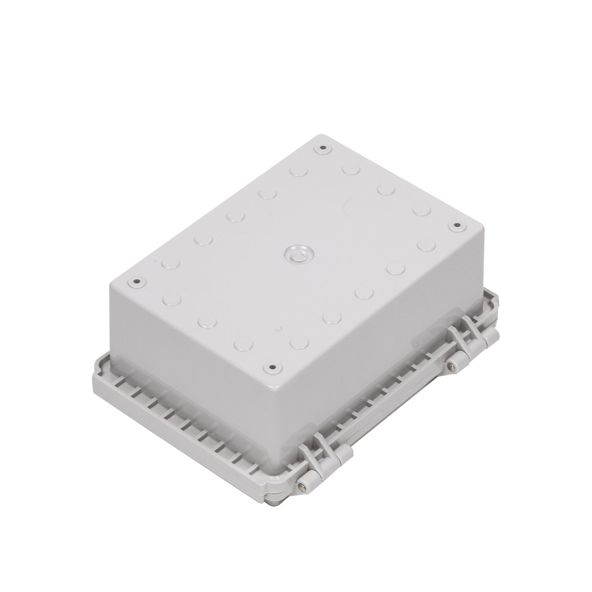 Boxco P-Series 5.31 x 7.28 x 3.35 Inches(135 x 185 x 85mm) Plastic Enclosure, IP67, IK08, PC, Grey Cover, Molded Hinge and Latch Type