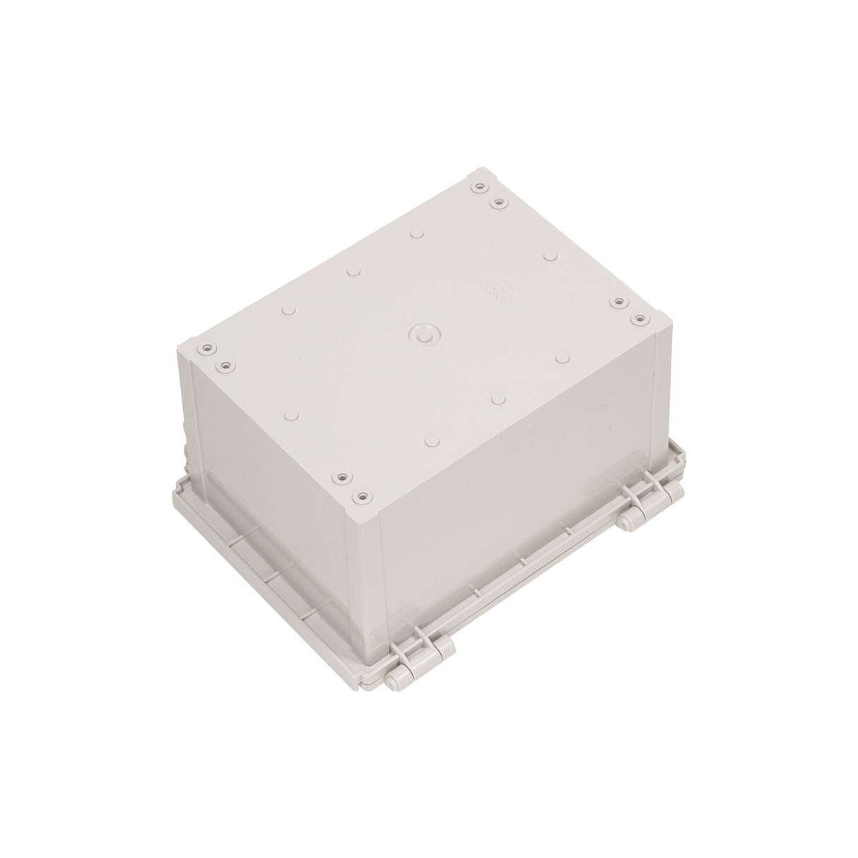 Boxco Q-Series 6.30 x 8.27 x 5.12 Inches(160 x 210 x 130mm) Plastic Enclosure, IP67, IK08, ABS, Grey Cover, Hinge Type with Plate