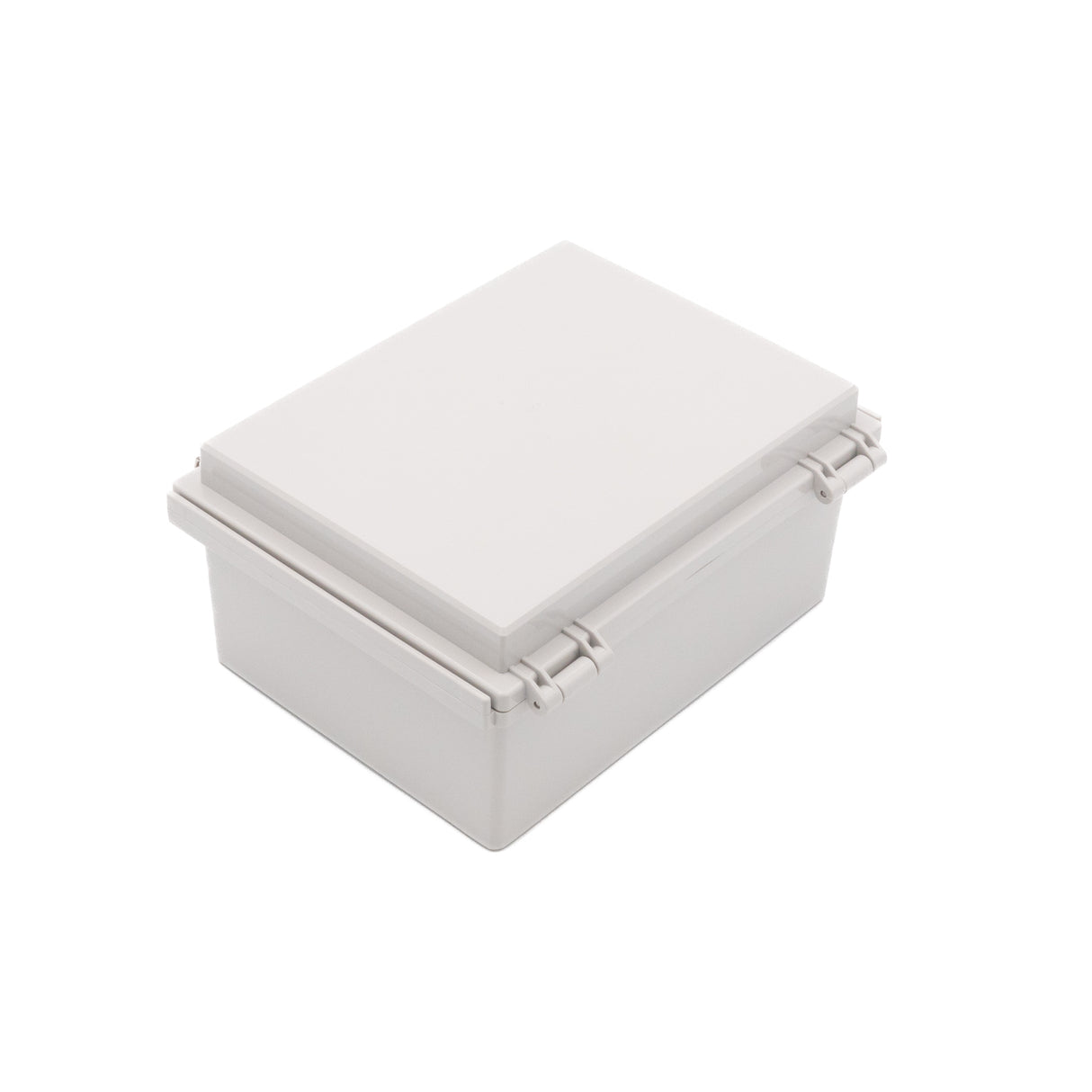 Boxco P-Series 170x220x100mm Plastic Enclosure, IP67, IK08, ABS, Grey Cover, Molded Hinge and Latch Type