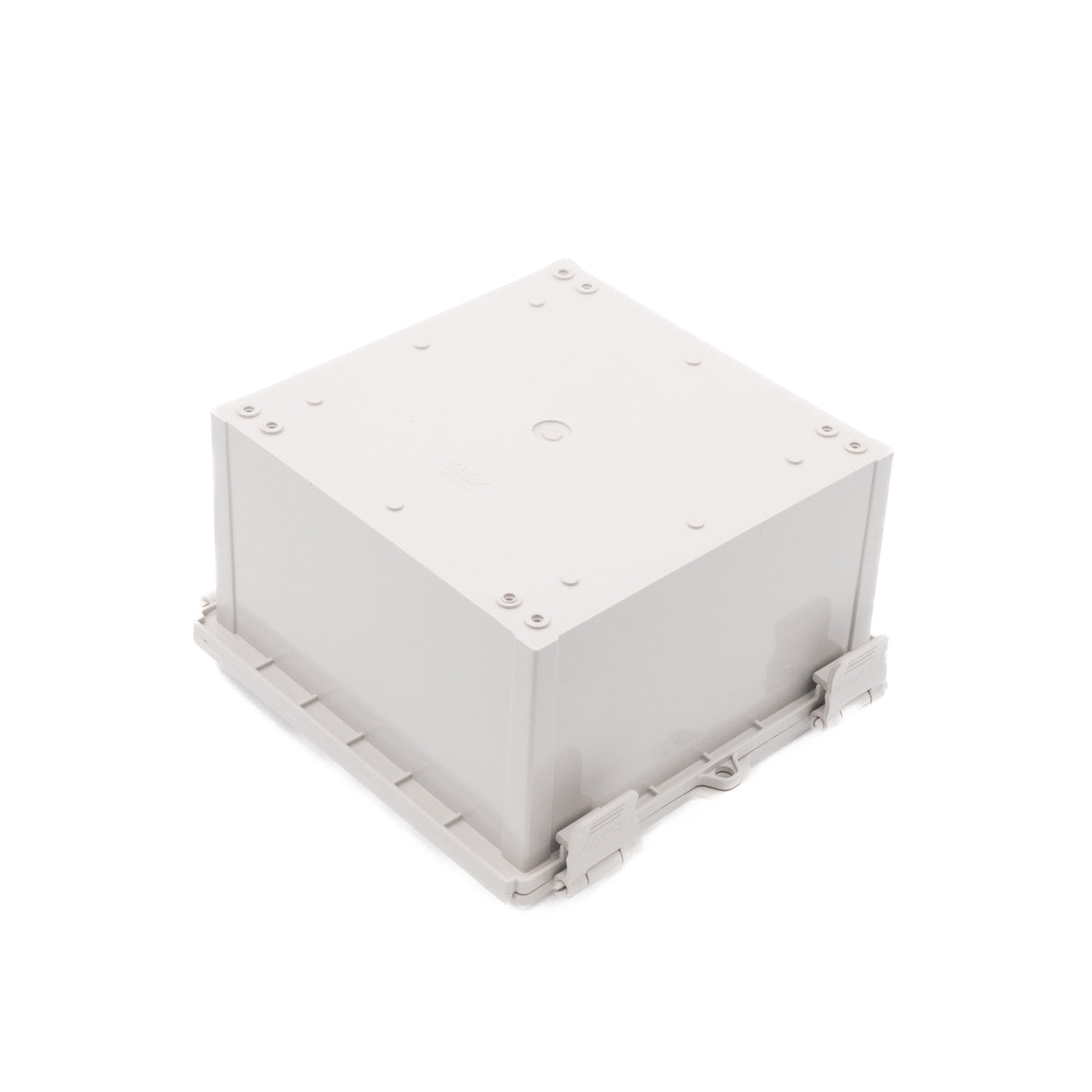 Boxco Q-Series 8.27 x 8.27 x 5.12 Inches(210 x 210 x 130mm) Plastic Enclosure, IP67, IK08, ABS, Grey Cover, Hinge Type with Plate