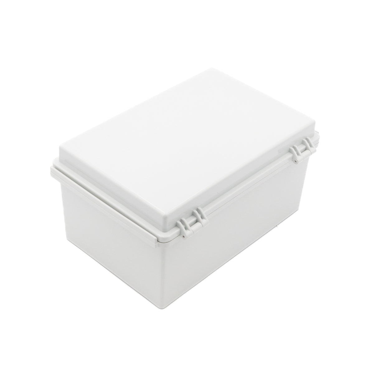Boxco P-Series 7.48 x 11.02 x 5.51 Inches(190 x 280 x 140mm) Plastic Enclosure, IP67, IK08, PC, Grey Cover, Molded Hinge and Latch Type