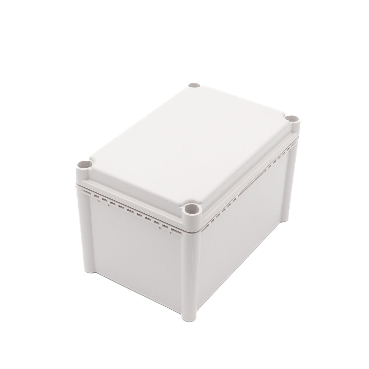 Boxco S-Series 7.48 x 11.02 x 7.09 Inches(190x280x180mm) Plastic Enclosure, IP67, IK08, PC, Grey Cover, Screw Type - PHOTO 1