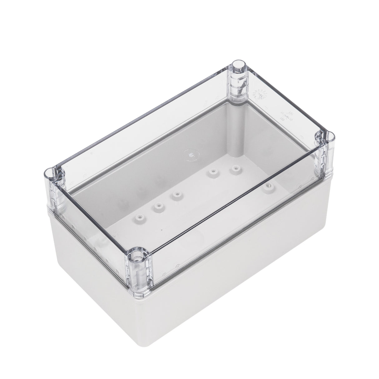 Boxco S-Series 5.91 x 9.84 x 5.12 Inches(150x250x130mm) Plastic Enclosure, IP67, IK08, PC, Transparent Cover, Screw Type