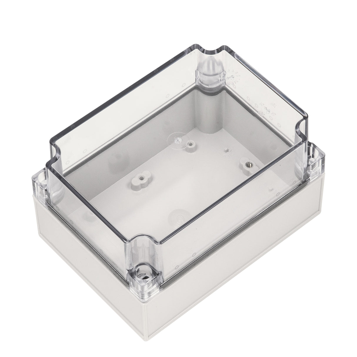 Boxco S-Series 4.92 x 6.89 x 3.94 Inches(125 x 175 x 100mm) Plastic Enclosure, IP67, IK08, ABS, Transparent Cover, Screw Type