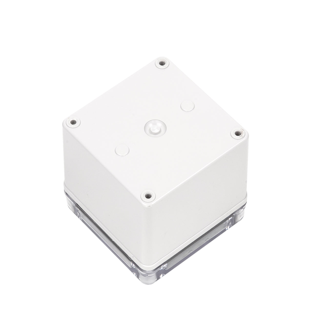 Boxco S-Series 3.94 x 3.94 x 3.94 Inches(100x100x100mm) Plastic Enclosure, IP67, IK08, ABS, Transparent Cover, Screw Type