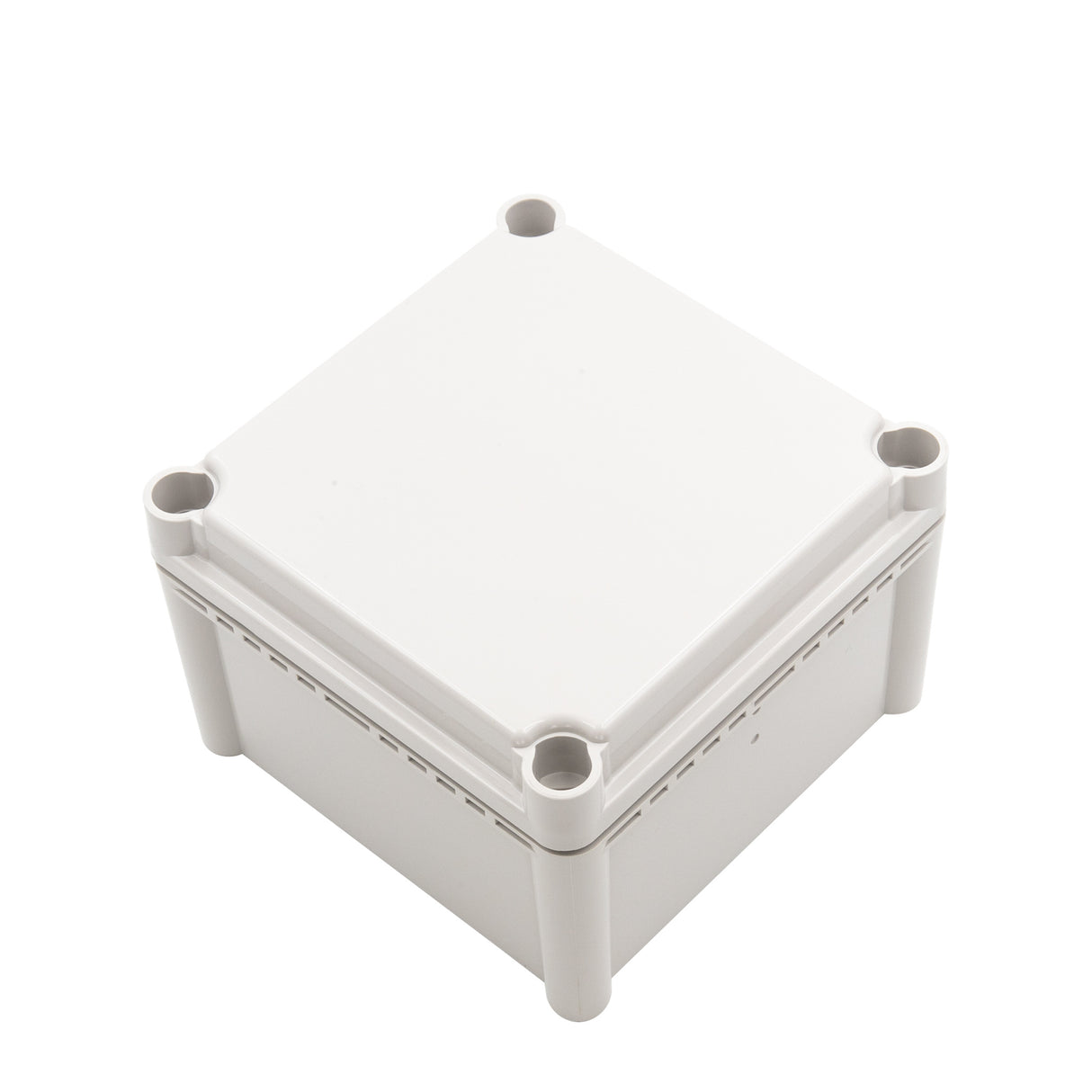 Boxco S-Series 7.48 x 7.48 x 5.12 Inches(190x190x130mm) Plastic Enclosure, IP67, IK08, PC, Grey Cover, Screw Type