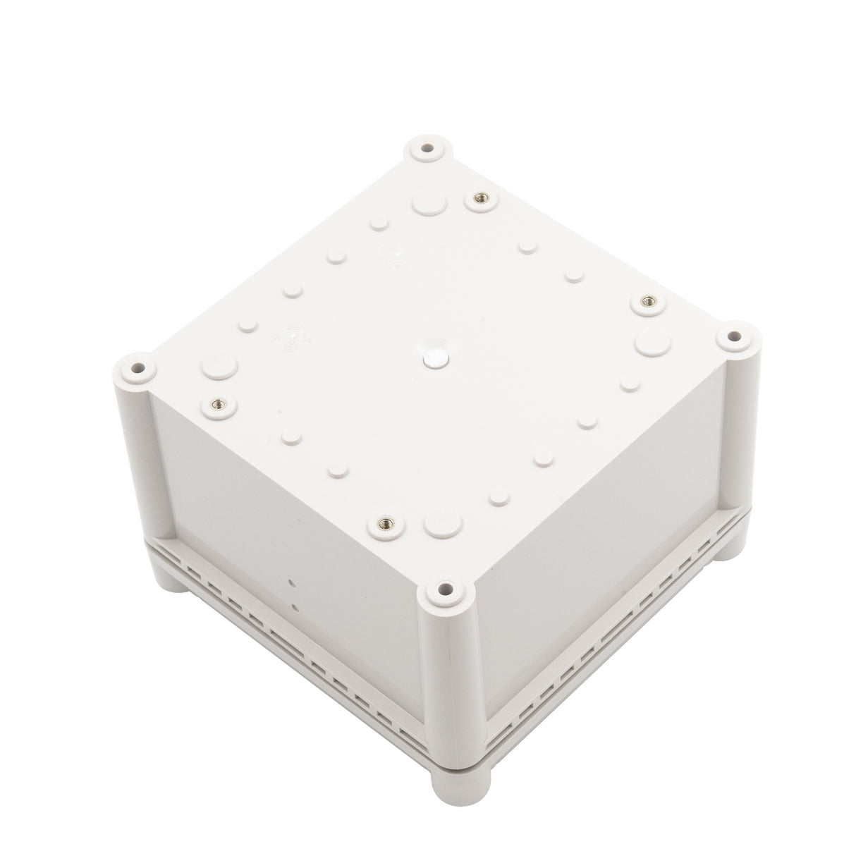 Boxco S-Series 7.48 x 7.48 x 5.12 Inches(190x190x130mm) Plastic Enclosure, IP67, IK08, PC, Grey Cover, Screw Type