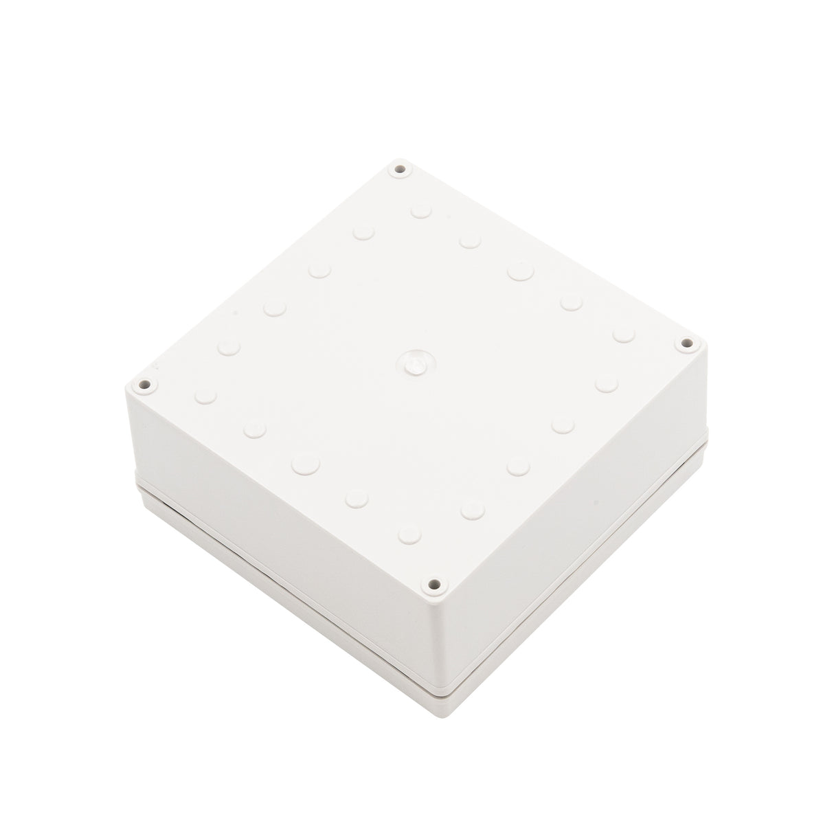 Boxco S-Series 6.3 x 6.3 x 2.76 Inches(160x160x70mm) Plastic Enclosure, IP67, IK08, ABS, Grey Cover, Screw Type