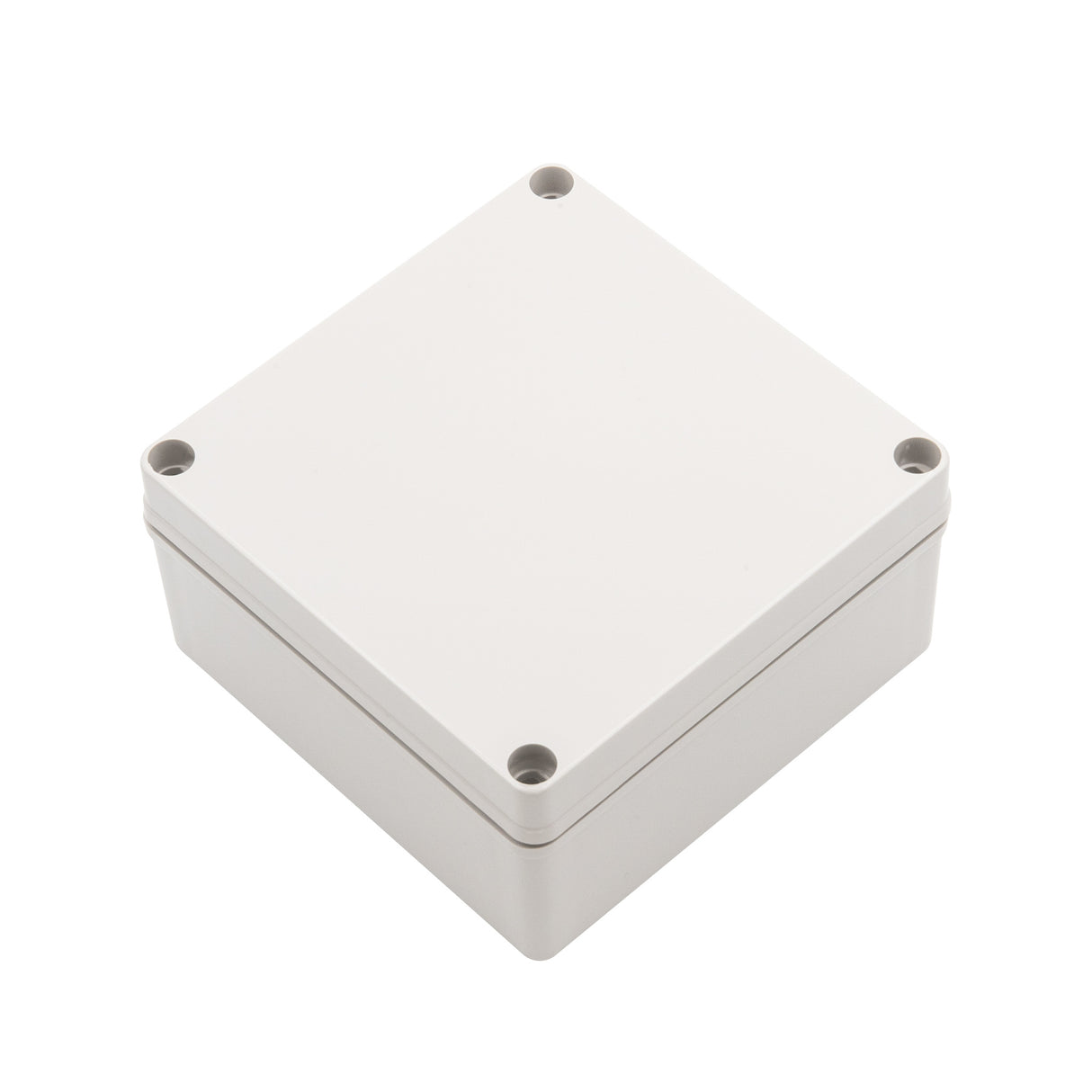 Boxco S-Series 5.91 x 5.91 x 2.95 Inches(150x150x75mm) Plastic Enclosure, IP67, IK08, PC, Grey Cover, Screw Type