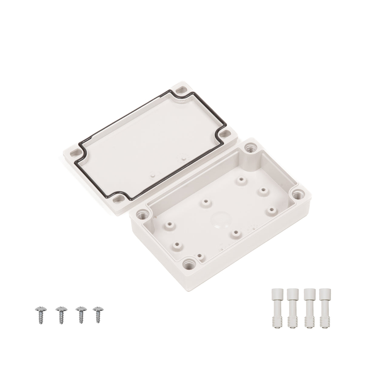 Boxco M-Series 3.15 x 5.12 x 1.38 Inches(80 x 130 x 35mm) Plastic Enclosure, IP67, IK08, ABS, Grey Cover, Screw Type - PHOTO 3