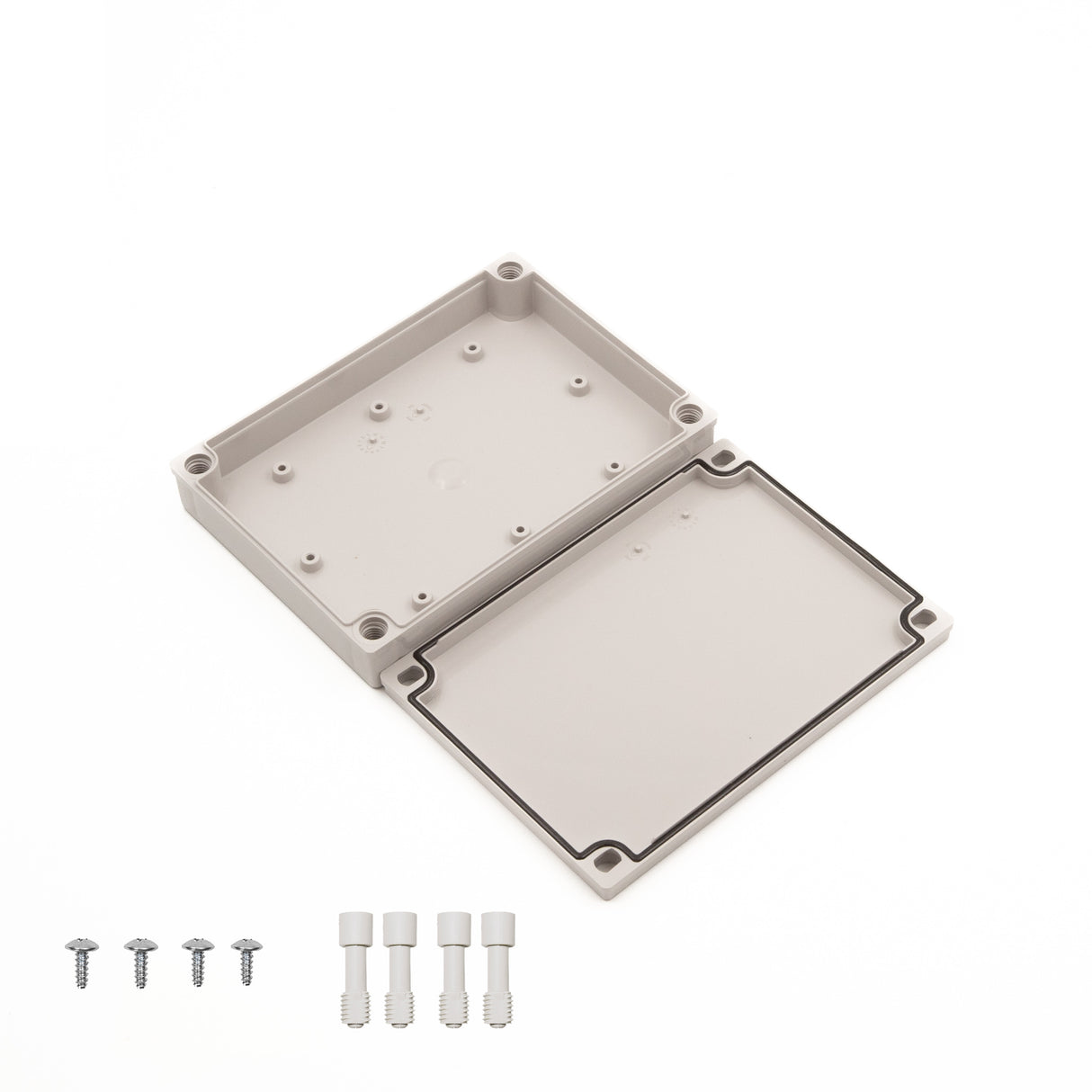 Boxco M-Series 5.12 x 7.09 x 1.38 Inches(130 x 180 x 35mm) Plastic Enclosure, IP67, IK08, ABS, Grey Cover, Screw Type - PHOTO 2