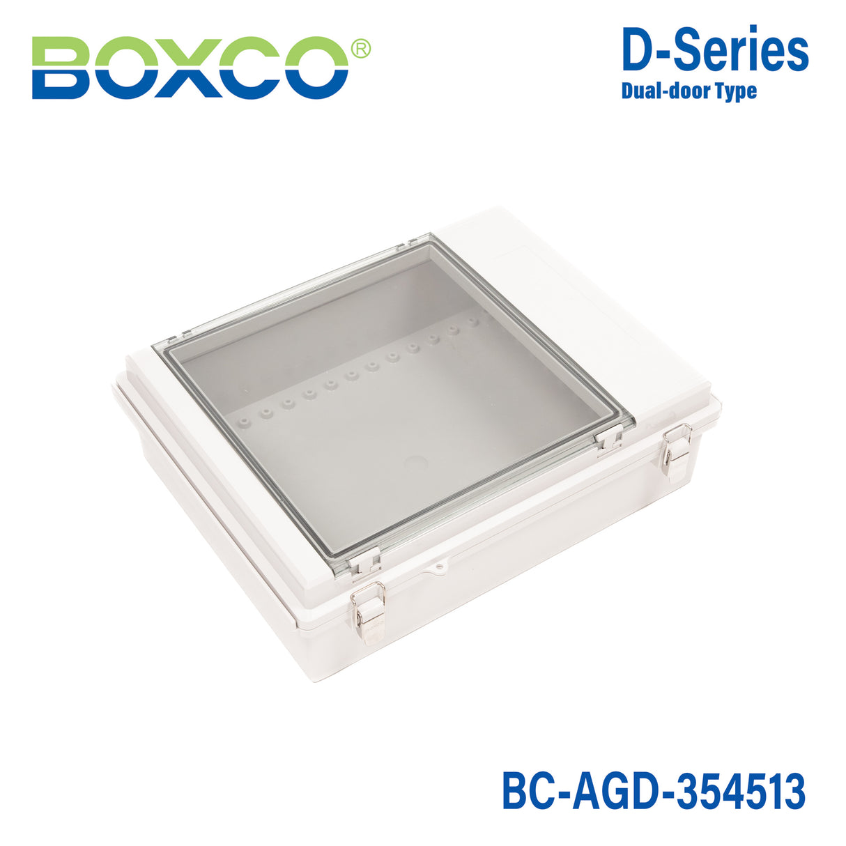 Boxco BC-AGD-354513 Dual Door Enclosure 17.72 x 13.78 x 5.12 Inches(450 x 350 x 130mm) ABS Plastic