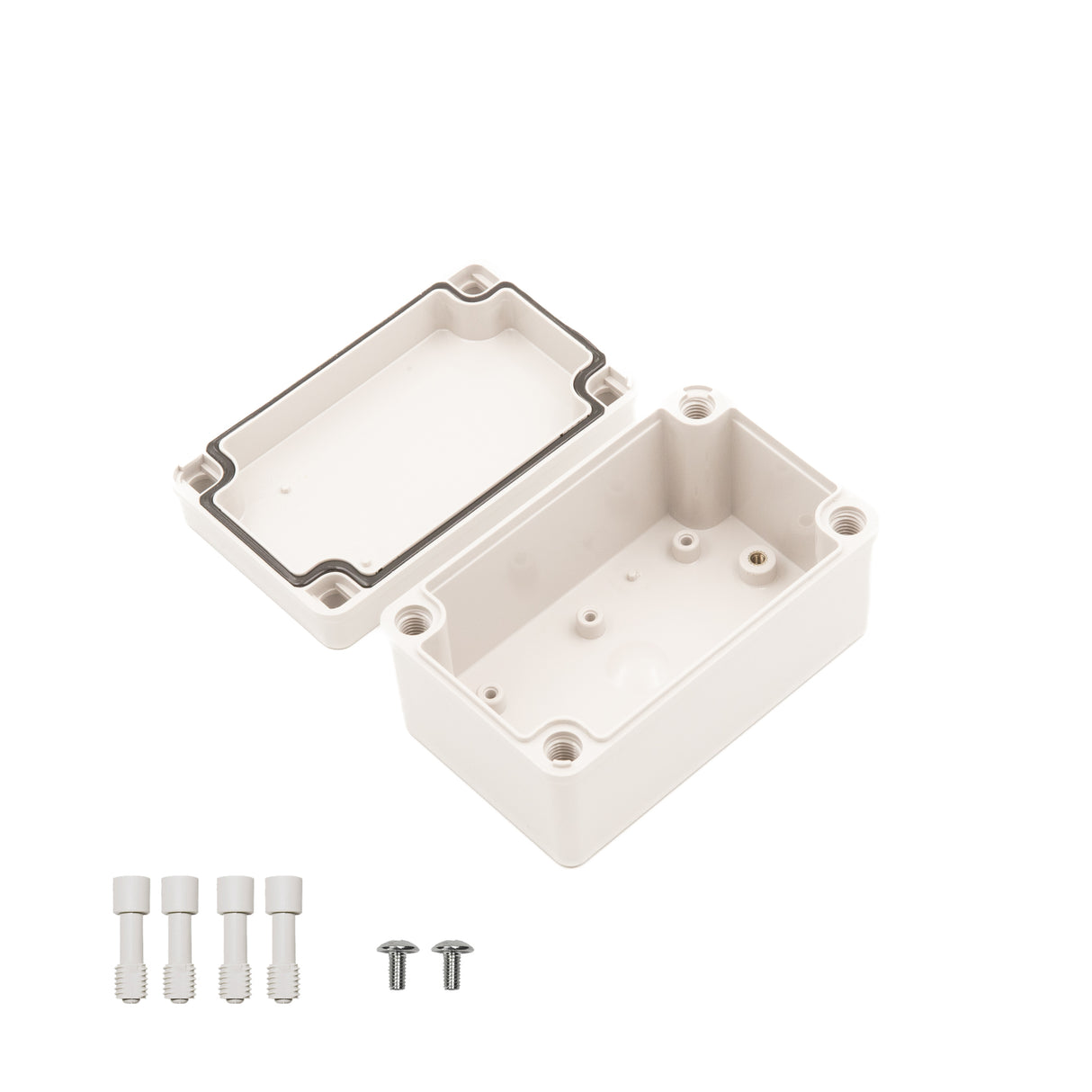 Boxco S-Series 3.15 x 5.12 x 2.76 Inches(80 x 130 x 70mm) Plastic Enclosure, IP67, IK08, ABS, Grey Cover, Screw Type - PHOTO 3