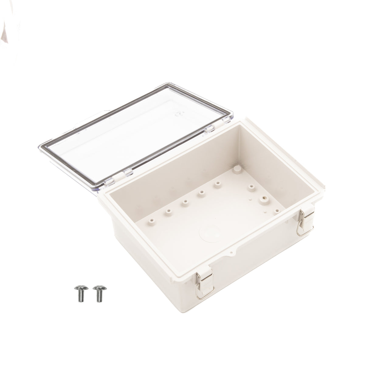 Boxco P-Series 6.30 x 8.27 x 3.94 Inches(160 x 210 x 100mm) Plastic Enclosure, IP67, IK08, PC, Transparent Cover, Molded Hinge and Latch Type - PHOTO 3